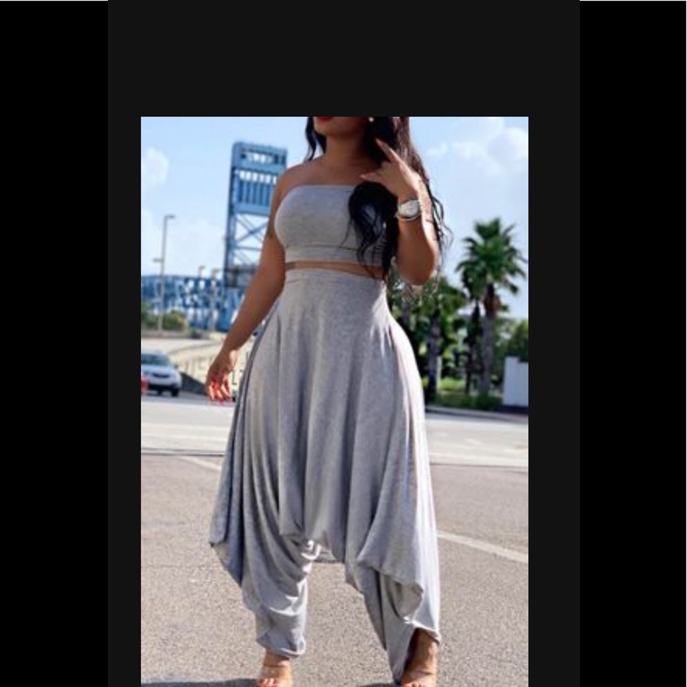Plus size 2 piece Parachute pants.